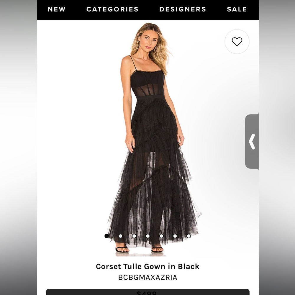 Revolve tulle black prom dress